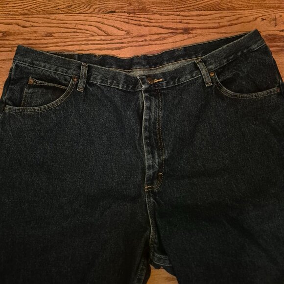 Wrangler’s Men’s Dark Blue Denim Jeans 42 x 32 5 pocket western, cowboy - Picture 2 of 7